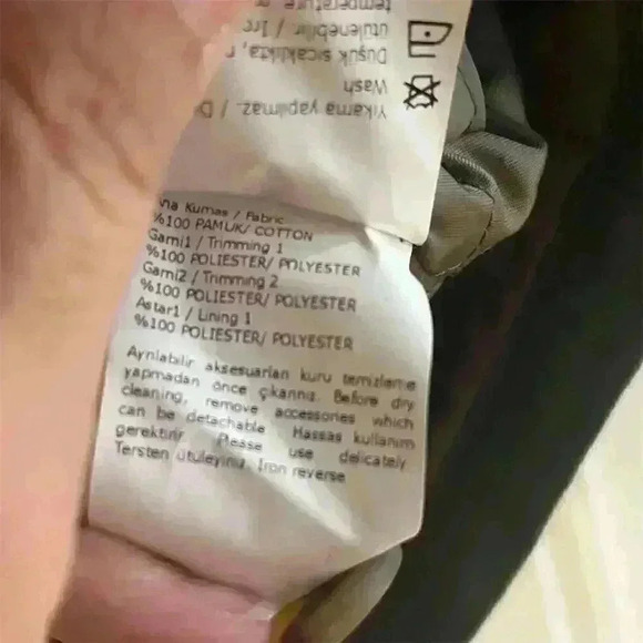 Twist Women's Quilted Utility Jacket Green Size 4 Faux Fur Cuffs - Picture 5 of 6